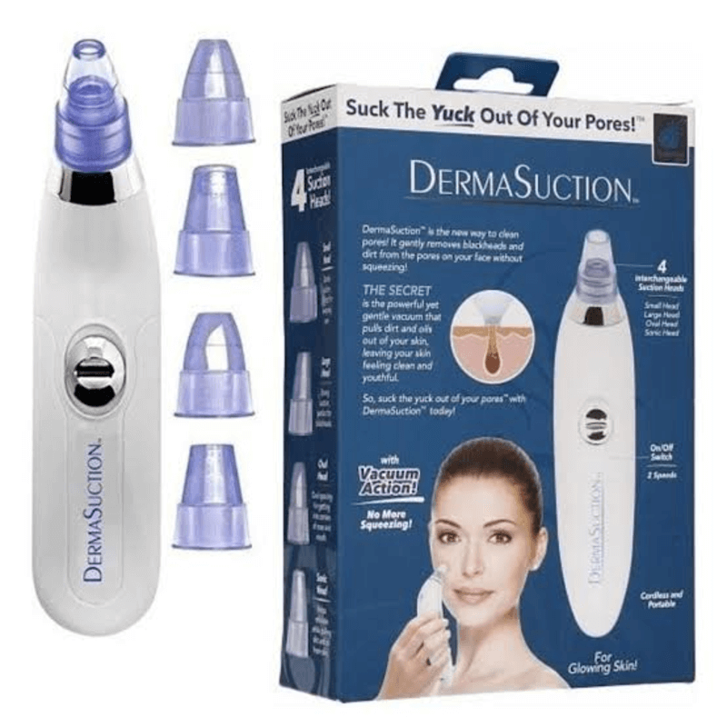 Derma Suction Blackhead Remover 3-in-1 | Electric Pore Vacuum Cleaner for Acne, Pimples & Facial Deep Cleaning Tool
