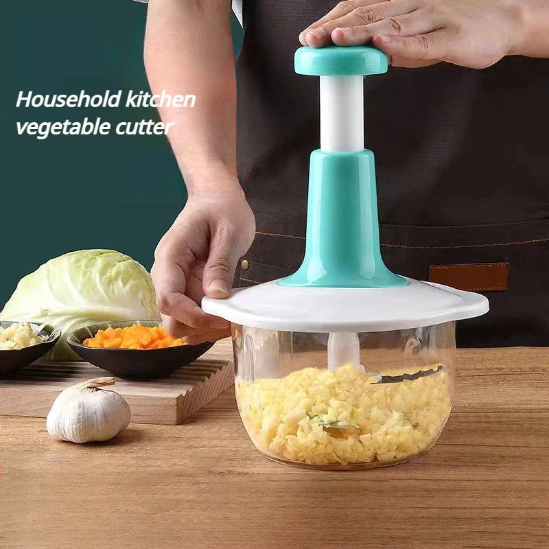 Manual press type vegetable cutter household multi-functional cooking machine mincing machine