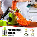 Rotary Grater 3 In 1 Slicing Grater Manual Rotary Cheese Kitchen Shredder Hand Drum Drum Grater Vegetable Cutter With Handle