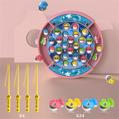 Cute Fishing Game Toy With 4 Fishing Sticks and Music For Kids