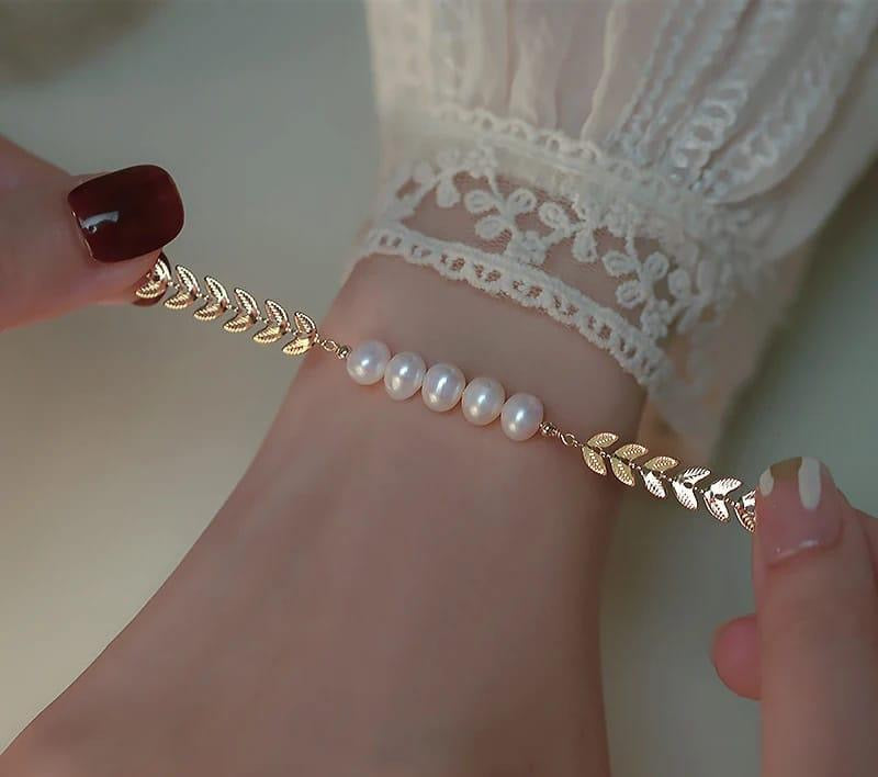 Leaf Pearl Bracelet