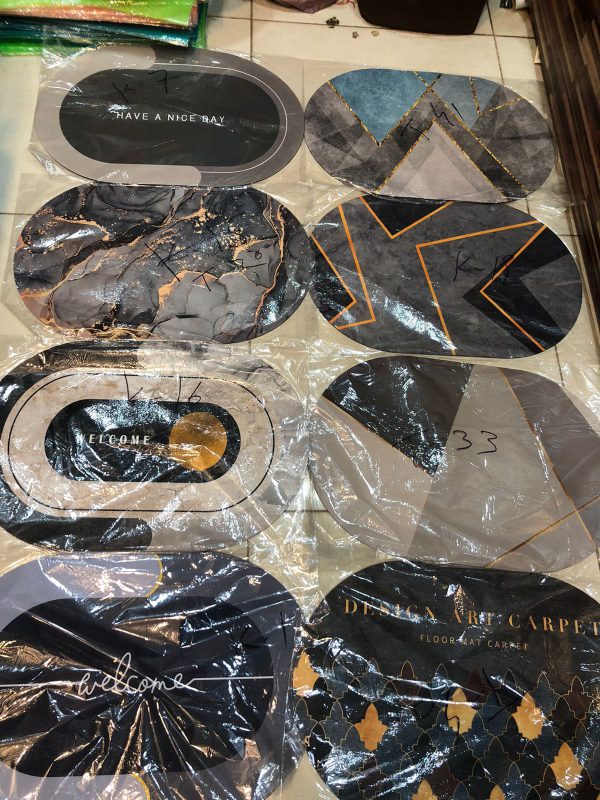 Bath Mat Super Absorbent Quick Drying Bathroom Rugs Non Slip Kitchen Entrance Doormat Modern Napa Skin Floor Mats Home Decor (only Round Shape) (random Colors)