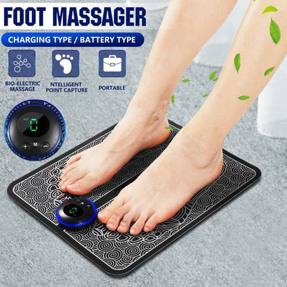 EMS Foot Massager Tens Pulse Electric Muscle Stimulation Feet Massage Machine Improve Blood Circulation Pain Relief