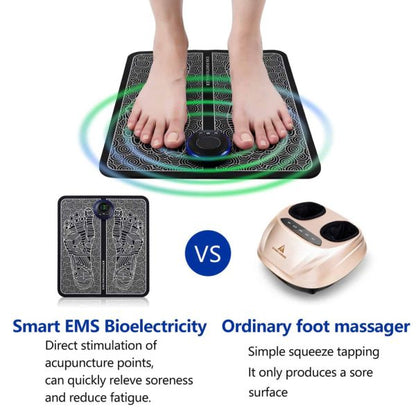 EMS Foot Massager Tens Pulse Electric Muscle Stimulation Feet Massage Machine Improve Blood Circulation Pain Relief