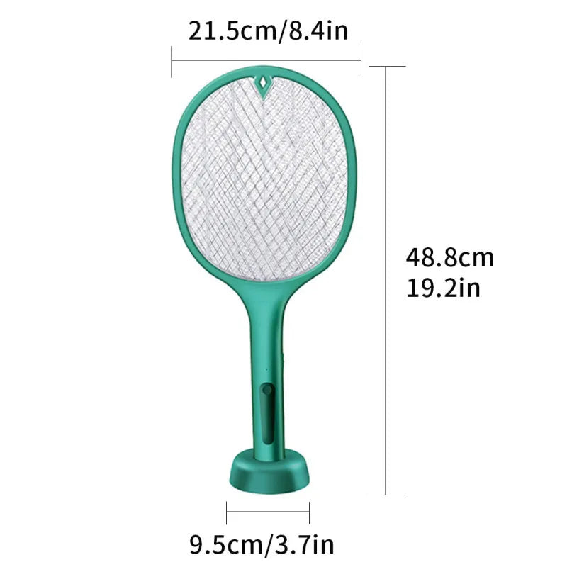 Rechargeable Electric Mosquito Killer Racket 2 In 1 Led Flash Light (random Color)