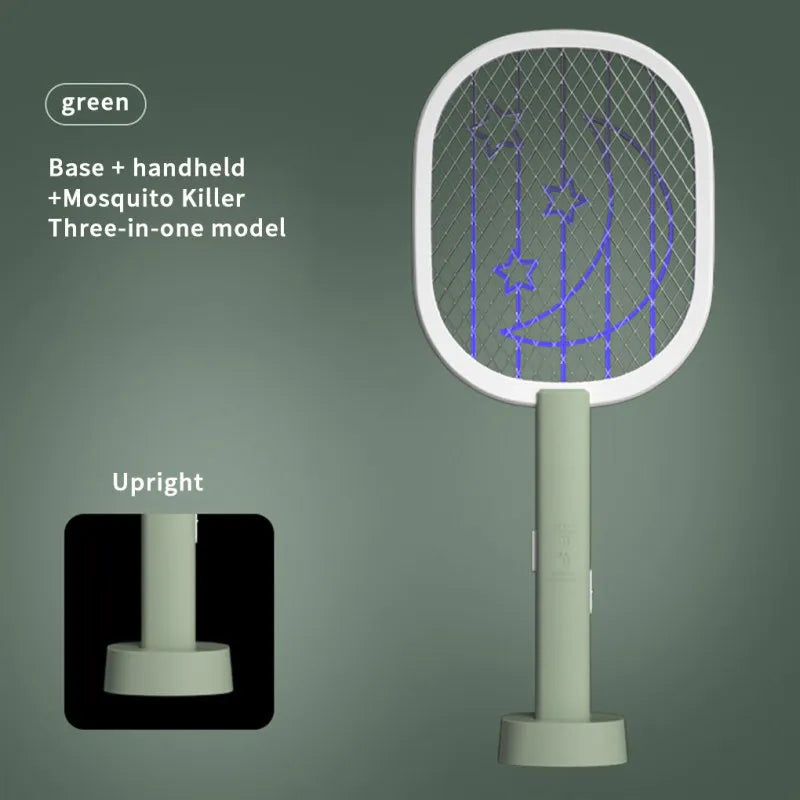 Rechargeable Electric Mosquito Killer Racket 2 In 1 Led Flash Light (random Color)