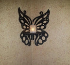 Butterfly design wooden corner wall shelves