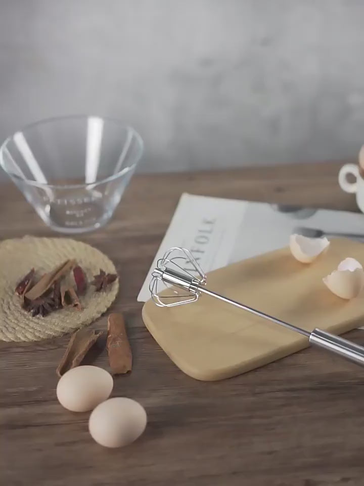 Hand Pressure Semi-automatic Egg Beater Kitchen Accessories Tools Self Turning Cream Utensils Whisk Manual Mixer